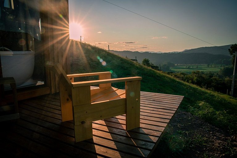 Urubici Cabanas Sunset View 1-banheira e lareira!
